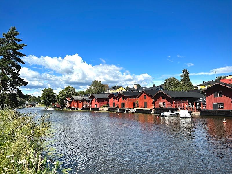 Strolling along the Porvoo Riverside Warehouses